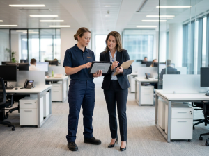 Commercial supervisor quality check cleaning