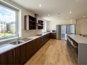 PBSA shared cluster living kitchen diner lounge kitchen