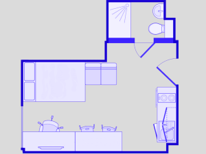 PBSA studio floor plan reference