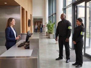 Soft FM reception desk security team